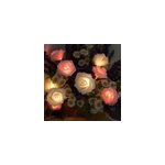 Lanterne de fe 3m 20 led simulation de rose dcoration proposition romantique, blanc chaud rose