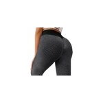 Leggings sexy  taille haute pour femmes - pantalon de yoga pour lever les fesses, noir / m