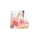 Maison de jeu pliable pour enfants avec dcoration de chteau de princesse, style 1