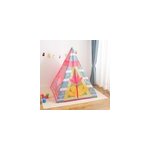Maison de jeu pliable pour enfants avec dcoration de chteau de princesse, style 2