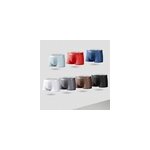 Mens ice silk cool fitted 3 - pack breathable mesh boxer briefs, blanc / xl