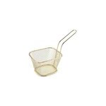 Paniers  friture en acier inoxydable avec poigne pour servir les chips, or