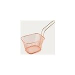 Paniers  friture en acier inoxydable avec poigne pour servir les chips, or rose