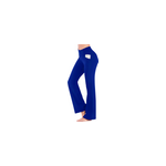 Pantalons  jambes lgrement larges pantalons de yoga dcontracts pour filles  taille haute, bleu ...