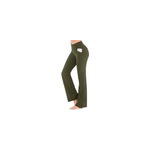 Pantalons  jambes lgrement larges pantalons de yoga dcontracts pour filles  taille haute, vert ...