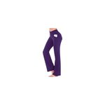 Pantalons  jambes lgrement larges pantalons de yoga dcontracts pour filles  taille haute, violet ...