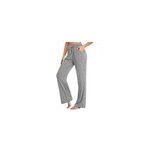 Pantalon large décontracté avec poches pour femmes, gris / m Pantalon large décontracté avec poches pour femmes, gris / m