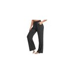 Pantalon large décontracté avec poches pour femmes, noir / m Pantalon large décontracté avec poches pour femmes, noir / m