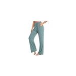 Pantalon large d�contract� avec poches pour femmes, vert / m