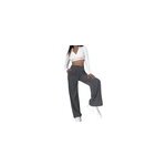 Pantalon en velours ctel  taille haute pour femme pantalon large  jambe droite et ample, gris fonc ...