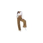 Pantalon en velours ctel  taille haute pour femme pantalon large  jambe droite et ample, marron / ...