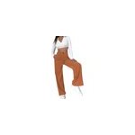 Pantalon en velours ctel  taille haute pour femme pantalon large  jambe droite et ample, orange / ...
