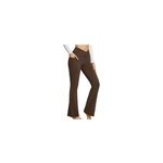 Pantalon de yoga long pour femme - leggings � taille haute et �vas�s - pantalon habill� de jazz, caf� ...