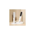 Peigne lisseur de cheveux 2 en 1 portable avec chargeur usb, blanc