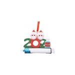 Pendentif arbre de noël masque bonhomme de neige diy salutations manuscrites, famille de 2 Pendentif arbre de noël masque bonhomme de neige diy salutations manuscrites, famille de 2