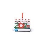 Pendentif arbre de noël masque bonhomme de neige diy salutations manuscrites, famille de 5 Pendentif arbre de noël masque bonhomme de neige diy salutations manuscrites, famille de 5