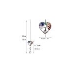 Pendentif boule de cristal suspendue en fil de fer avec pierre de cristal suncatacher, coeur
