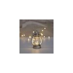 Petite lampe  huile lectronique rtro de nol cadeau cratif dcoration, argent