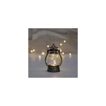 Petite lampe  huile lectronique rtro de nol cadeau cratif dcoration, bronze argent