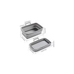 Plaque de cuisson en silicone rectangle pliable pour friteuse à air pot en silicone avec poignée, gris ... Plaque de cuisson en silicone rectangle pliable pour friteuse à air pot en silicone avec poignée, gris ...
