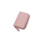 Porte - cartes unisexe rdif porte - monnaie en cuir pu  fermeture clair, rose