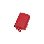 Porte - cartes unisexe rdif porte - monnaie en cuir pu  fermeture clair, rouge