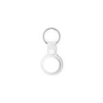 Porte - cl�s en cuir pour apple airtag tracker porte - cl�s de localisation pour chien, blanc