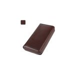 Portefeuille de carte de cr�dit unisexe � fermeture �clair rfid en cuir grande capacit�, caf�