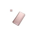 Portefeuille de carte de crdit unisexe  fermeture clair rfid en cuir grande capacit, or rose