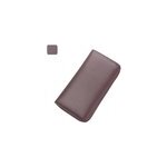 Portefeuille de carte de cr�dit unisexe � fermeture �clair rfid en cuir grande capacit�, violet taro