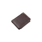 Portefeuille  glissire multi - cartes pour hommes, mode vintage, caf