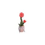 Poupe lectronique en peluche  ; tulipe ; qui chante et danse, jouet d'enregistrement, rose