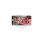 Rveil numrique  miroir  led avec mode de gradation ports usb doubles, blanc shell lumire rouge