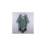 Robe de bikini de plage à col en v et à glands creux pour femmes, vert Robe de bikini de plage à col en v et à glands creux pour femmes, vert