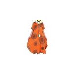 Robe boho loose  manches courtes et imprim de pois irrguliers pour femmes, orange / m