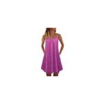 Robe  bretelles sans manches  imprim floral sexy d't pour femmes, violet / m