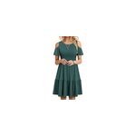 Robe dcontracte  manches courtes et  volants plisss pour femmes, style 3 / m