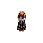 Robe dcontracte  manches courtes et  volants plisss pour femmes, style 7 / m