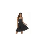 Robe d't en bandoulire  pois, bohme et sexy pour femmes, noir / m