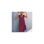 Robe d't pour femmes, col en v, sans manches, sans fronces, dbardeur de couleur unie, fuchsia / m