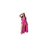 Robe d'�t� pour femmes robe de f�te en mousseline sexy boho casual maxi dresses, rouge rose / m