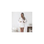 Robes d't  manches creuses en dentelle et col en v pour femmes bohmes, blanc / m