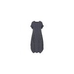 Robe longue dcontracte  manches courtes et  pois pour femmes en t, bleu marine / m