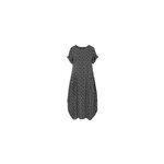 Robe longue dcontracte  manches courtes et  pois pour femmes en t, noir / m