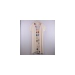 Robe longue de plage à fente et col en v pour femmes, transparente, abricot Robe longue de plage à fente et col en v pour femmes, transparente, abricot