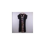 Robe longue de plage à fente et col en v pour femmes, transparente, noir Robe longue de plage à fente et col en v pour femmes, transparente, noir