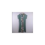 Robe longue de plage à fente et col en v pour femmes, transparente, vert Robe longue de plage à fente et col en v pour femmes, transparente, vert