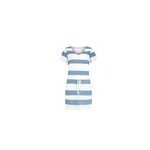 Robe à manches courtes pour femmes, col v, imprimé rayé, avec poches à ceinture, bleu clair / m Robe à manches courtes pour femmes, col v, imprimé rayé, avec poches à ceinture, bleu clair / m