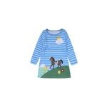 Robe  manches longues imprime de dessins d'animaux pour les filles, type 3 / 2y