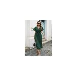 Robe en mousseline de soie plissée à grands plis, printemps - été, femmes de loisir à volants, s / vert ... Robe en mousseline de soie plissée à grands plis, printemps - été, femmes de loisir à volants, s / vert ...